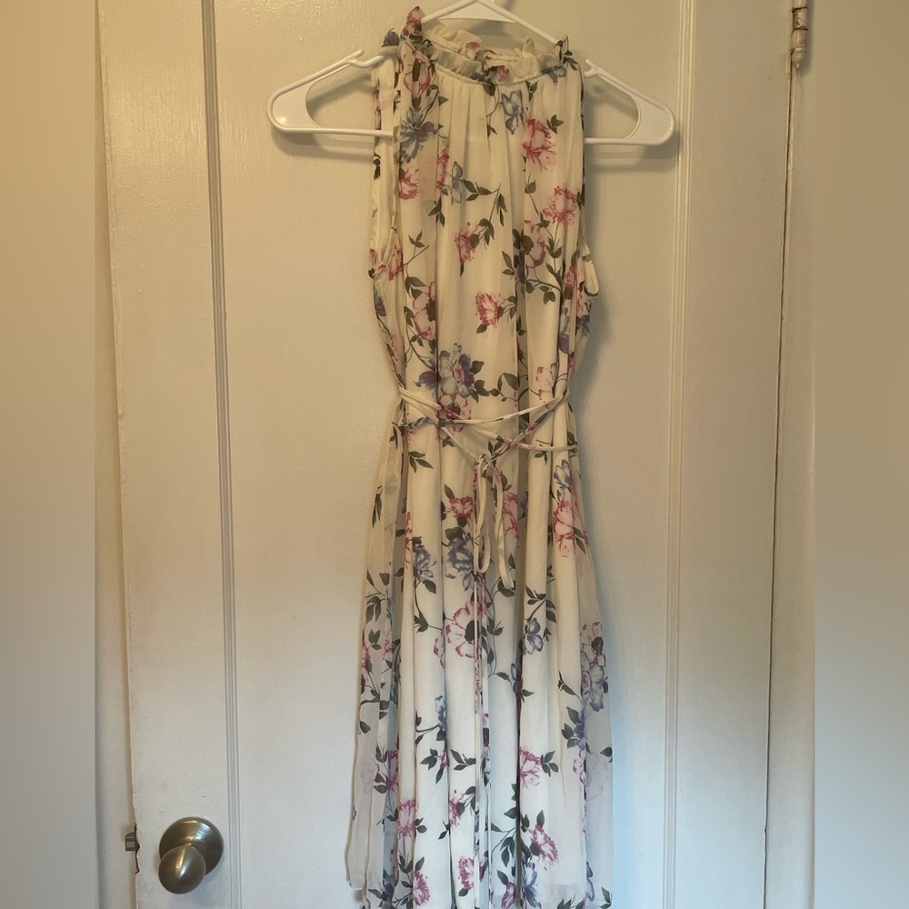 PinkBlush Floral Halter Maternity Dress